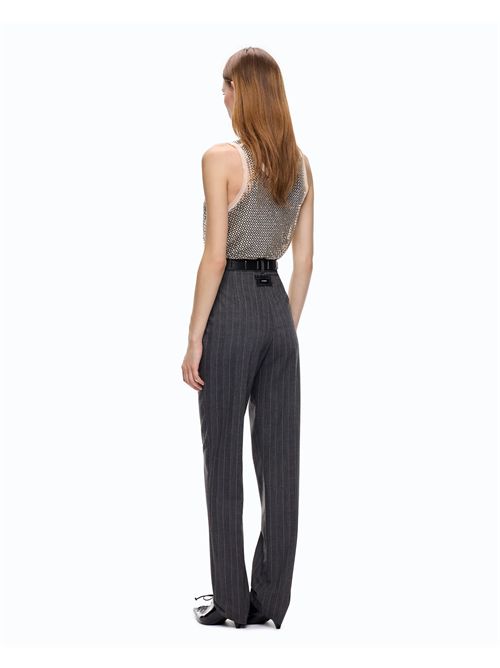Pantaloni a sigaretta gessati in misto lana stretch PINKO | 107264A3FF/IN4